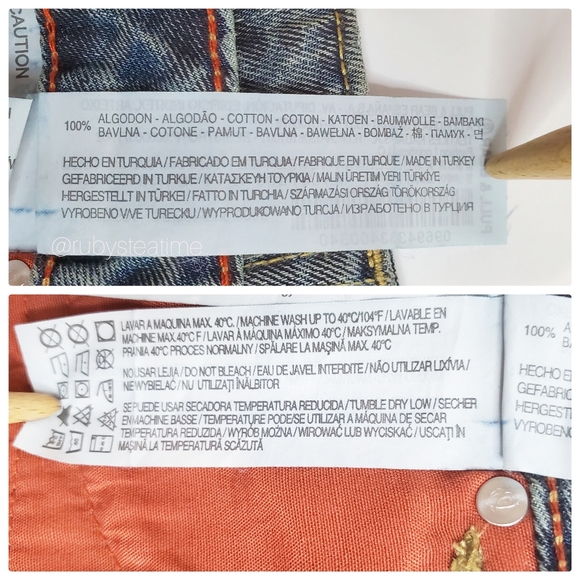 Y2K Era Summer Festival Indigo Ombre Animal Print Destressed Denim & Fray Short - Picture 7 of 9